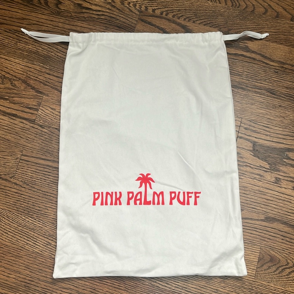 Pink Palm Puff Dust Bag Only